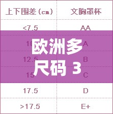 欧洲多尺码 3538 ：带来更多舒适选择与时尚体验