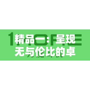 精品一：呈现无与伦比的卓越品质与独特魅力