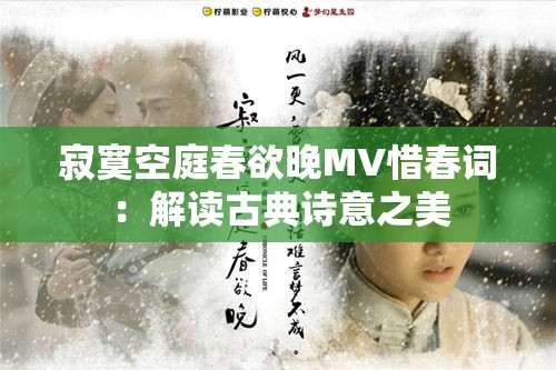 寂寞空庭春欲晚MV惜春词：解读古典诗意之美