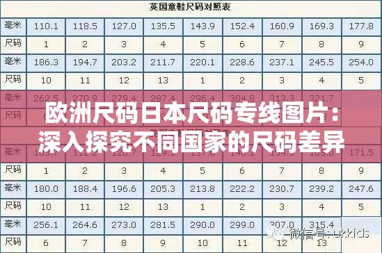 欧洲尺码日本尺码专线图片：深入探究不同国家的尺码差异