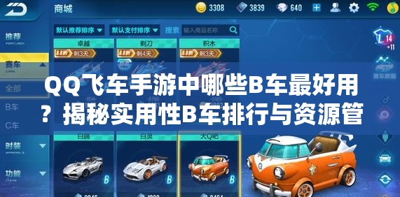 QQ飞车手游中哪些B车最好用？揭秘实用性B车排行与资源管理秘诀